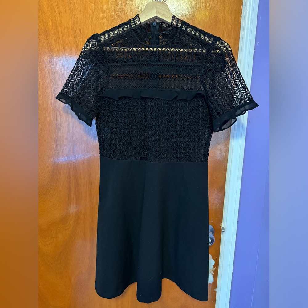 Zara black lace dress A-line Small